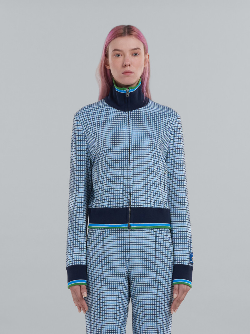 Marni LIGHT BLUE JACQUARD FABRIC JACKET outlook