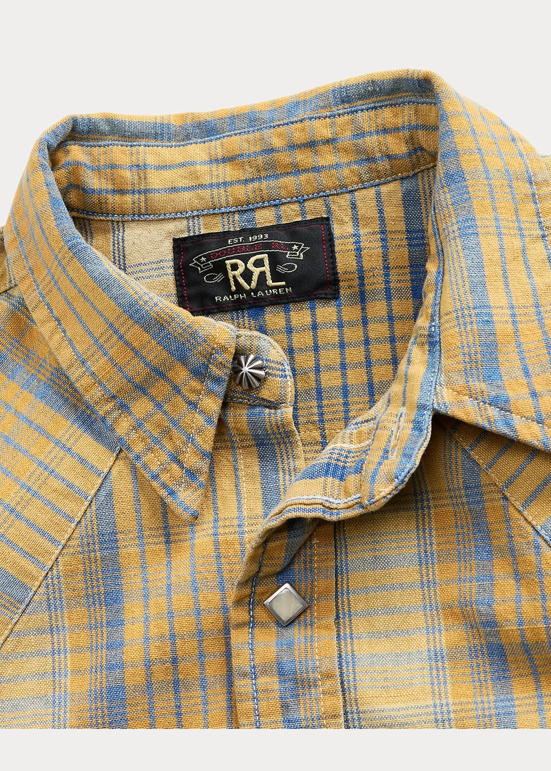 Slim Fit Plaid Western Shirt 3