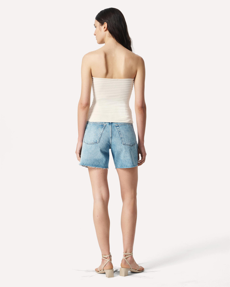 Kaia Denim Shorts Lightweight Rigid in Maslin 3