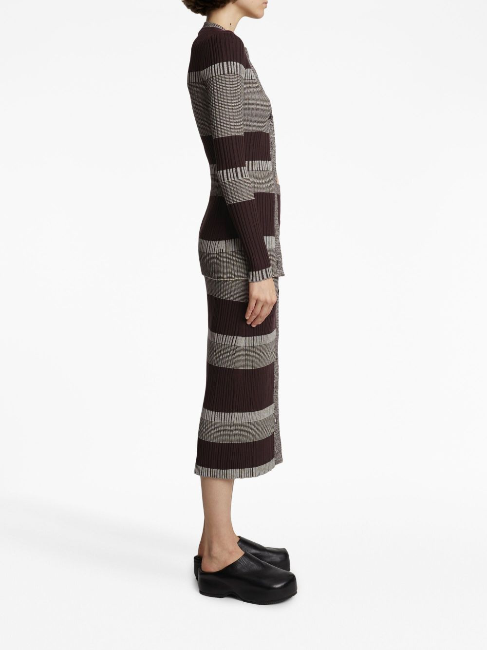 striped midi skirt - 3