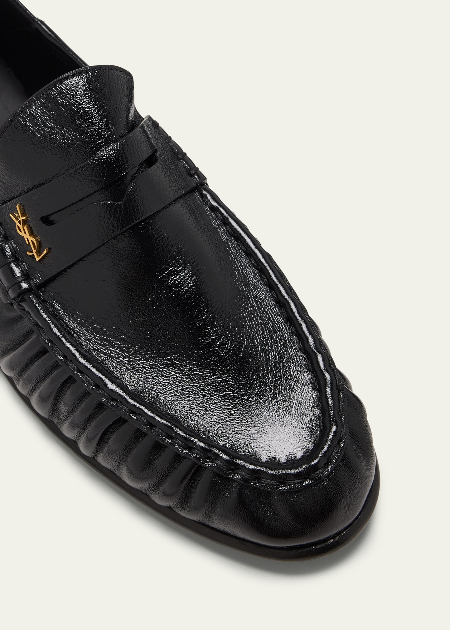 Men's Leather YSL Penny Loafers - 5