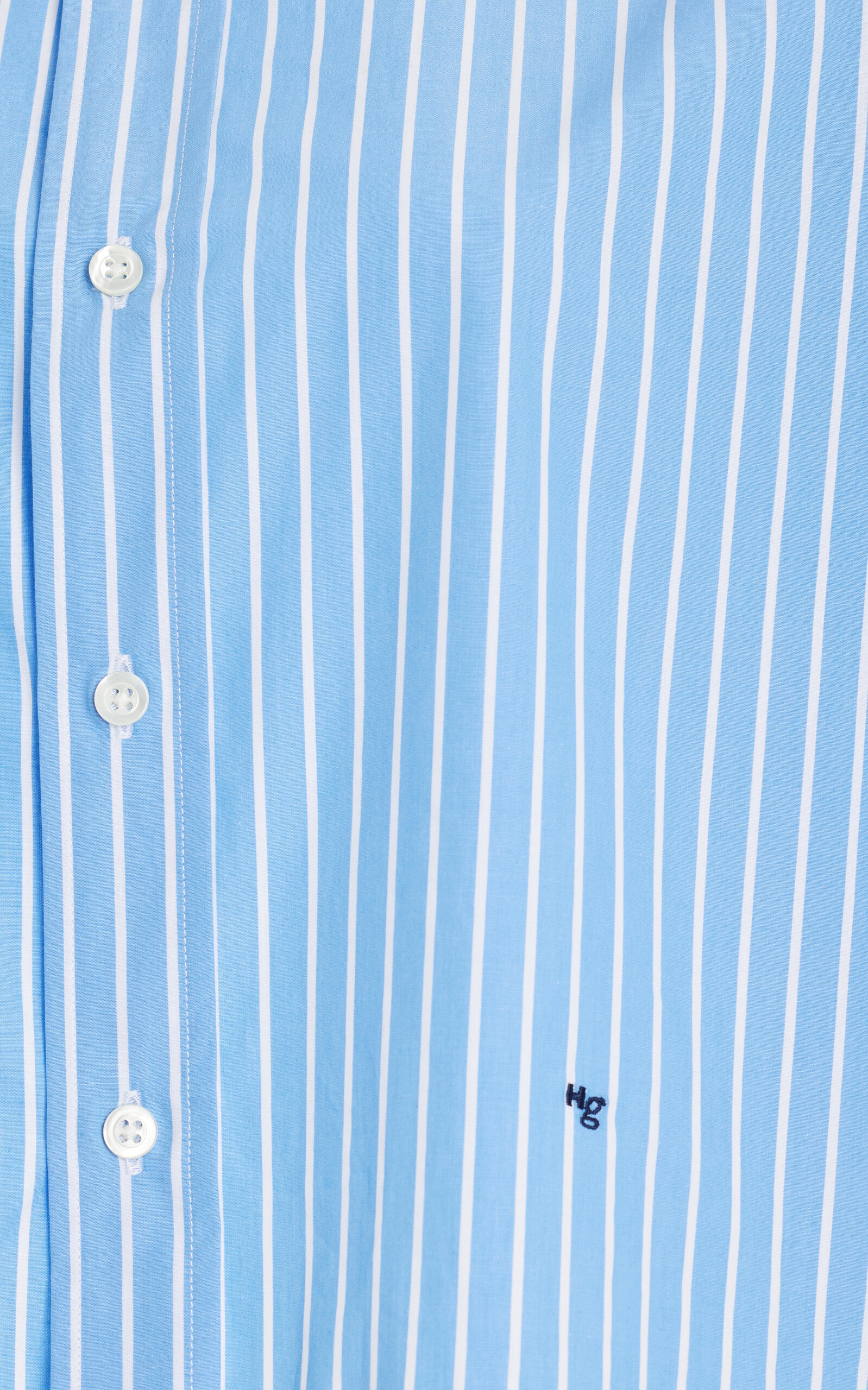 Striped Cotton Cropped Shirt blue - 5