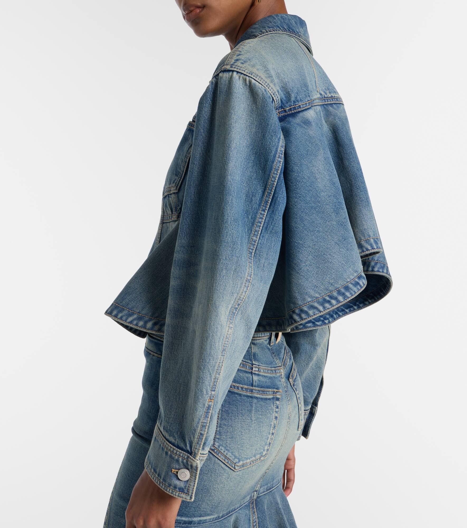 Peplum denim jacket - 5