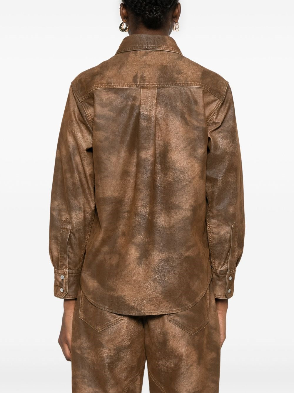 Faux leather shirt - 2
