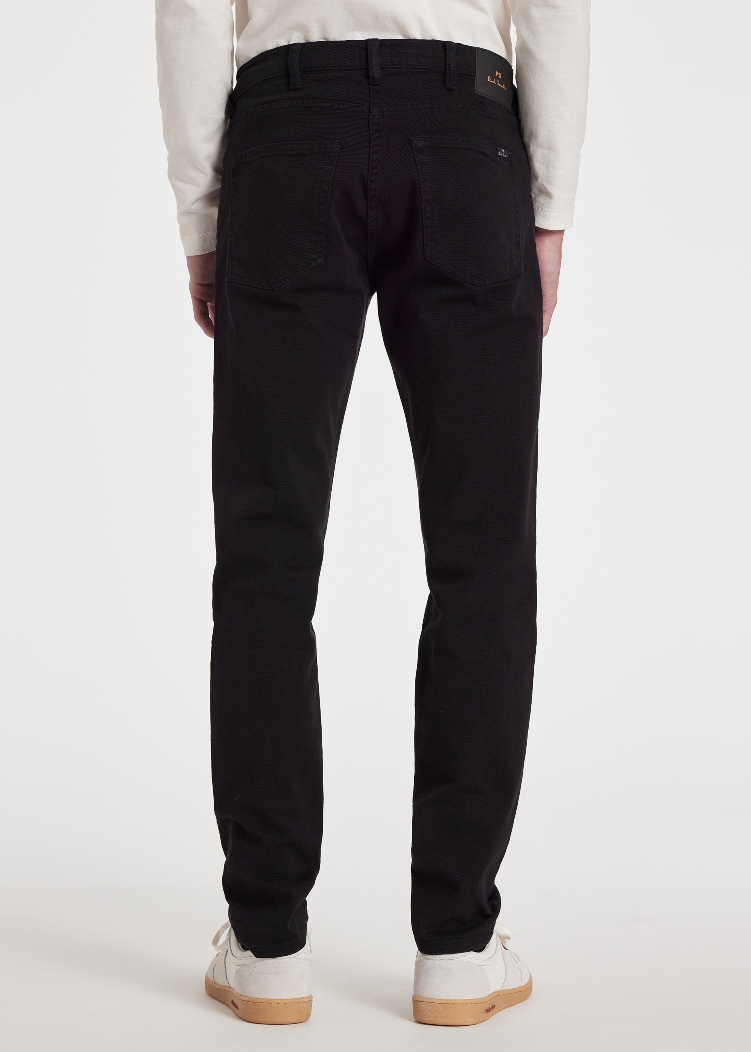 Tapered-Fit Black Garment-Dye Jeans - 4