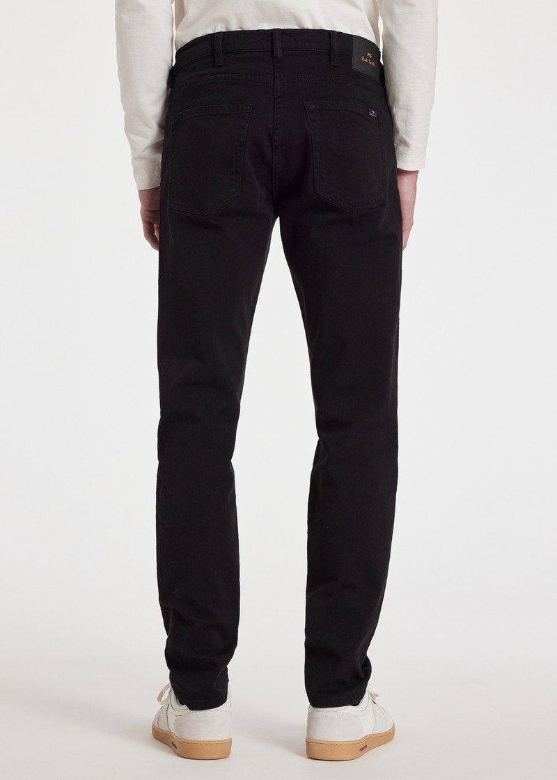 Tapered-Fit Black Garment-Dye Jeans 4