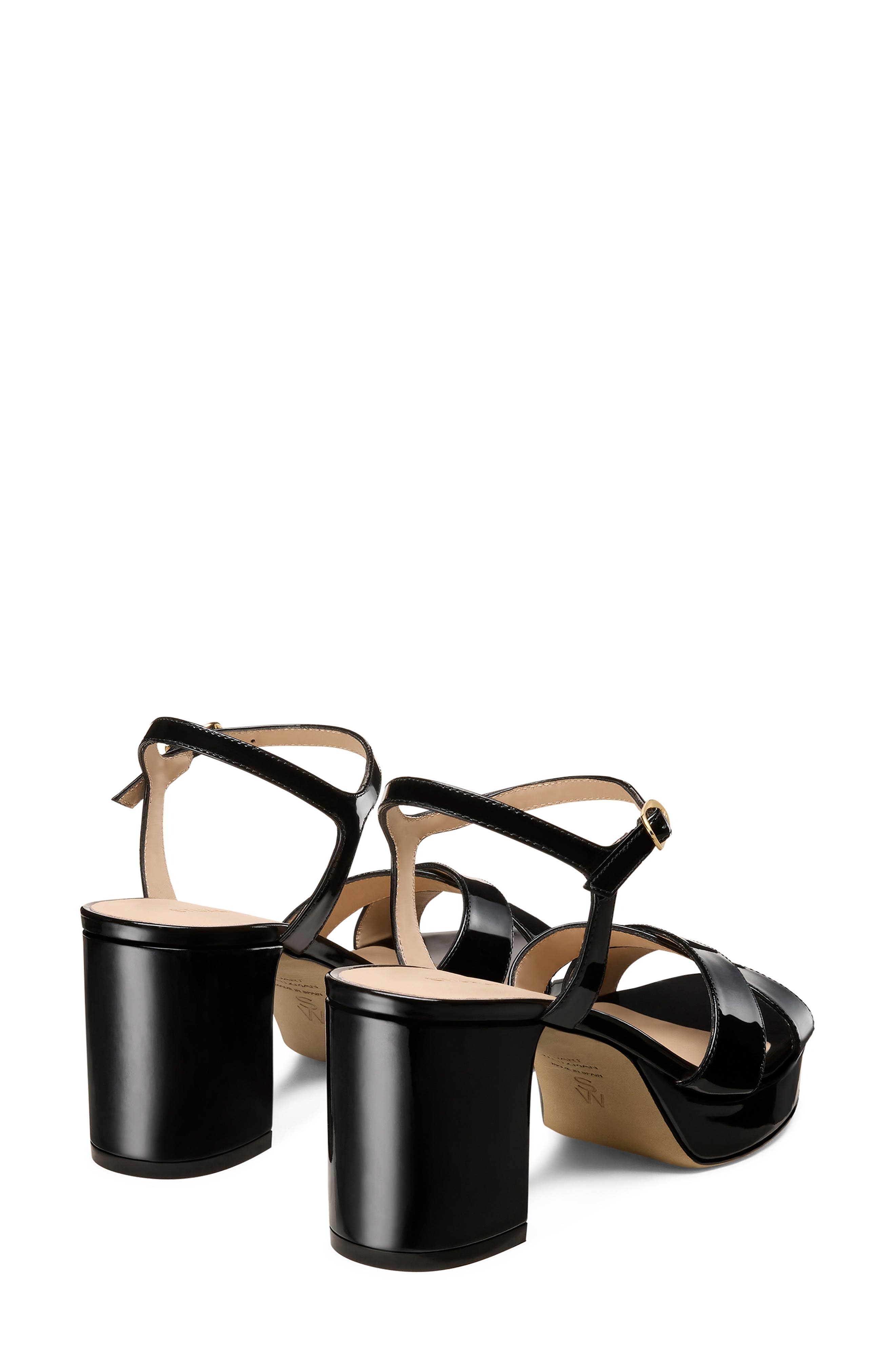Stuart Weitzman Dayna Platform 80 Sandal in Black Patent at Nordstrom - 2
