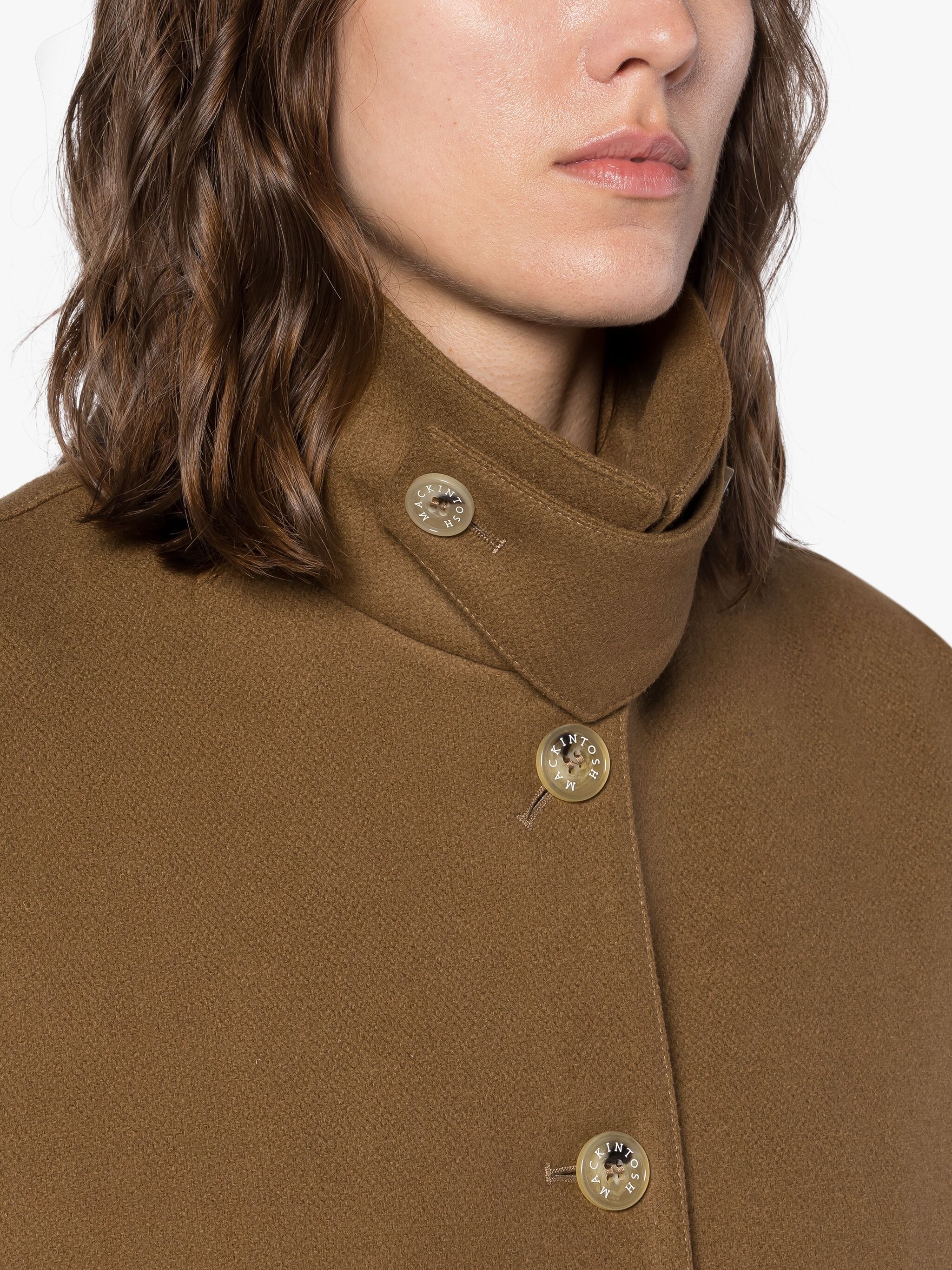 HUMBIE CAMEL BROWN WOOL OVERCOAT - 5