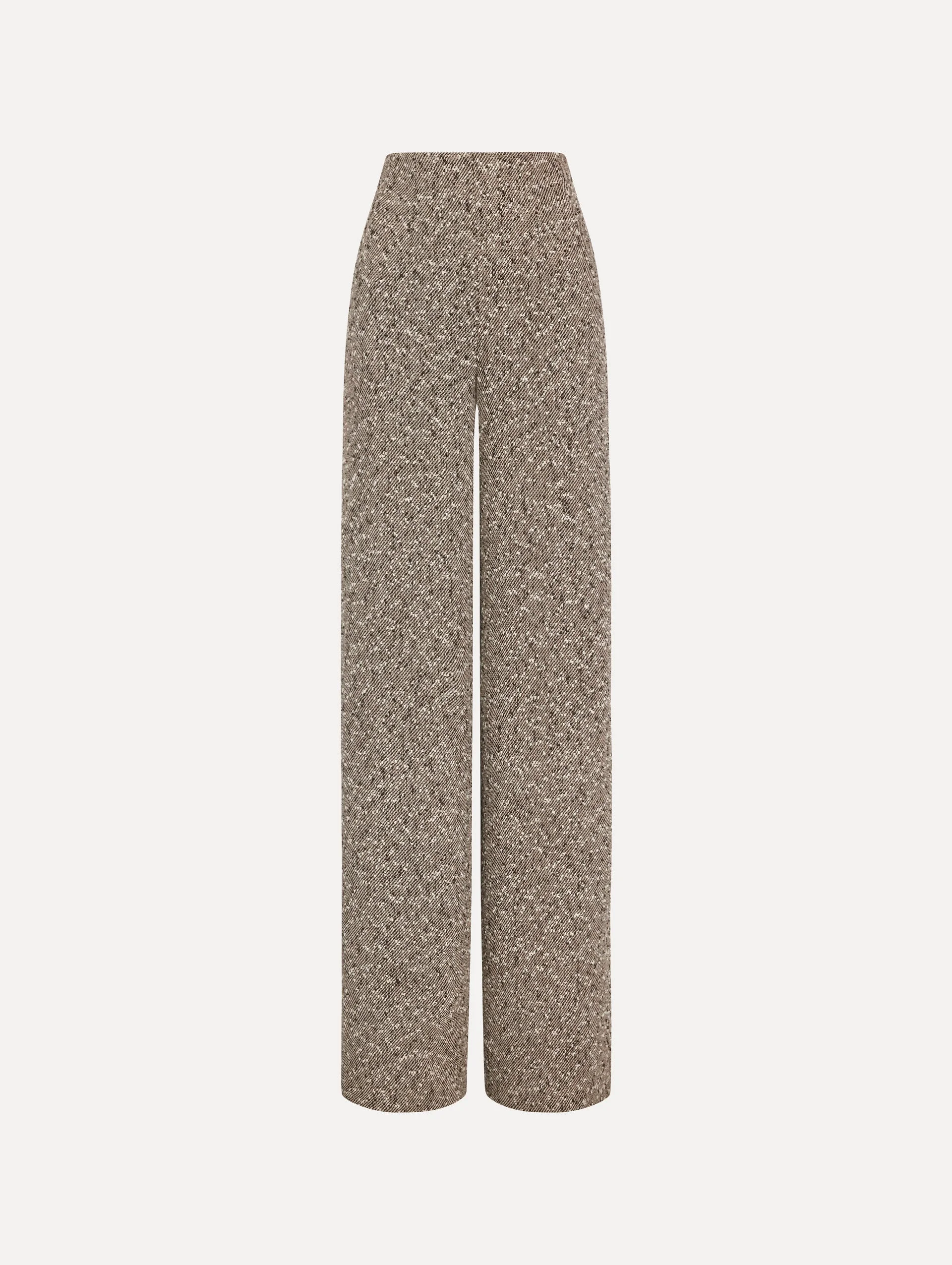 SLUBBY WOOL TWEED GAUZE PANT - 1
