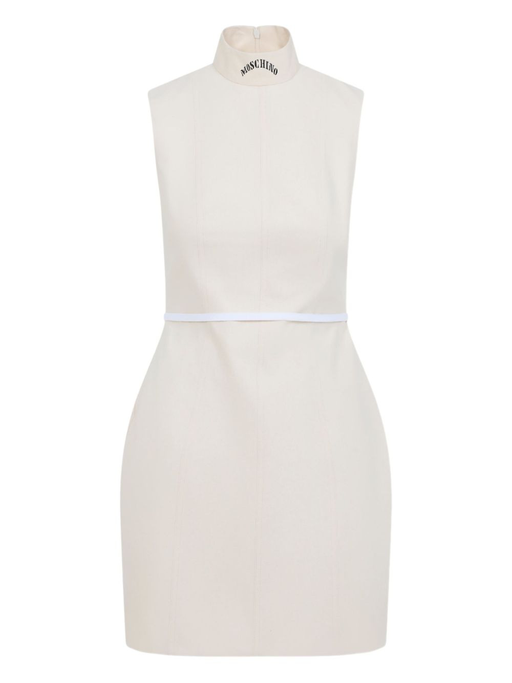 high-neck sleeveless mini dress - 1