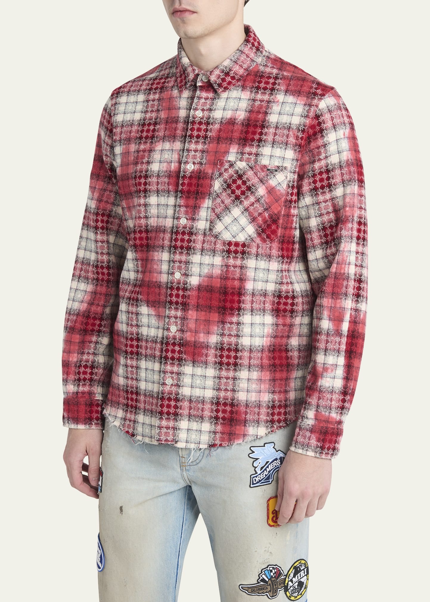 Men's MA Quad Bleached Plaid Flannel - 4