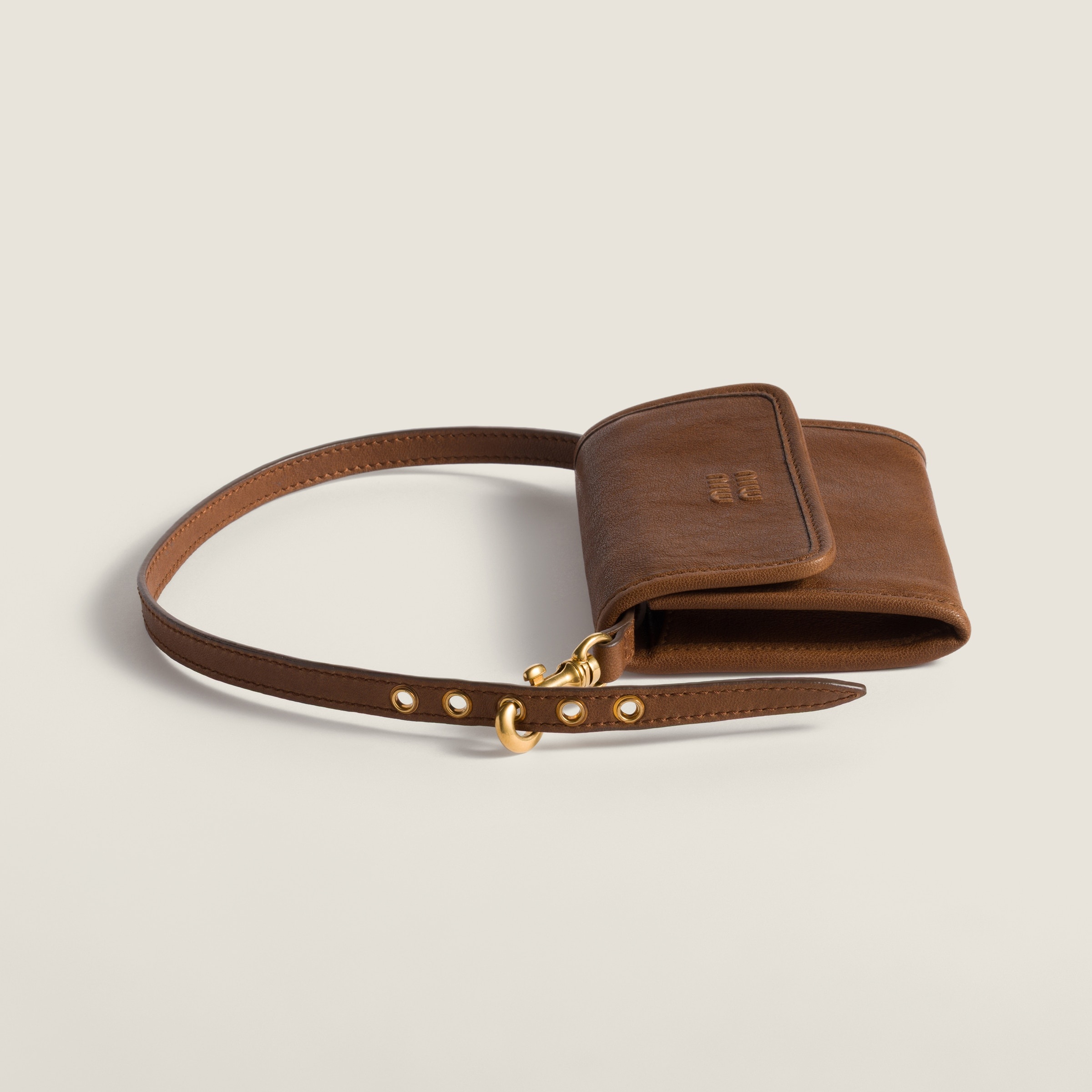 Nappa leather wallet with shoulder strap - 4