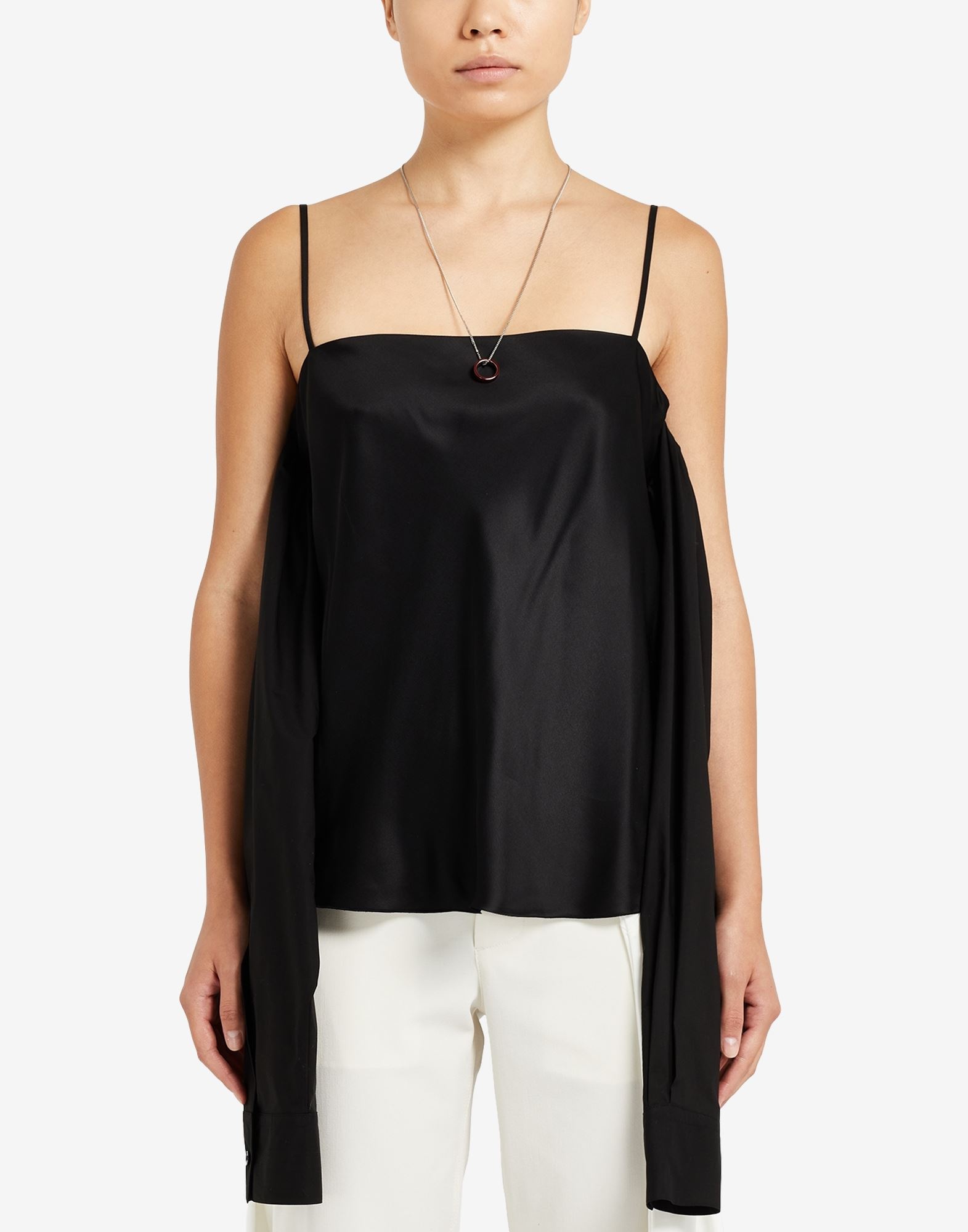 Margiela 6 logo brass necklace - 4