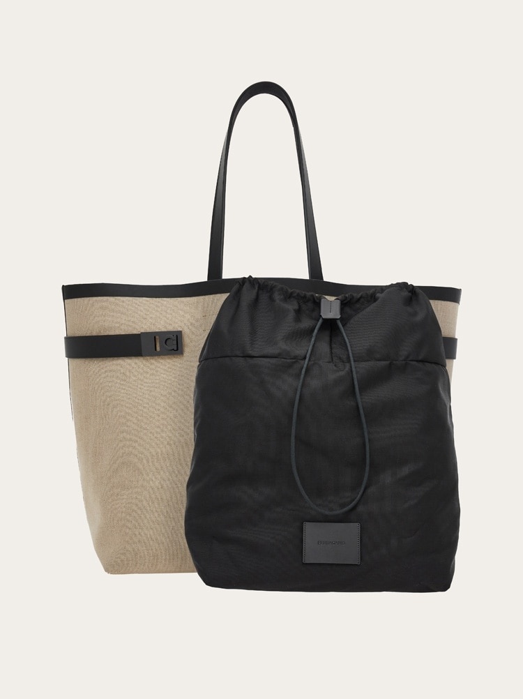 TOTE BAG WITH GANCINI BUCKLES (L) - 6