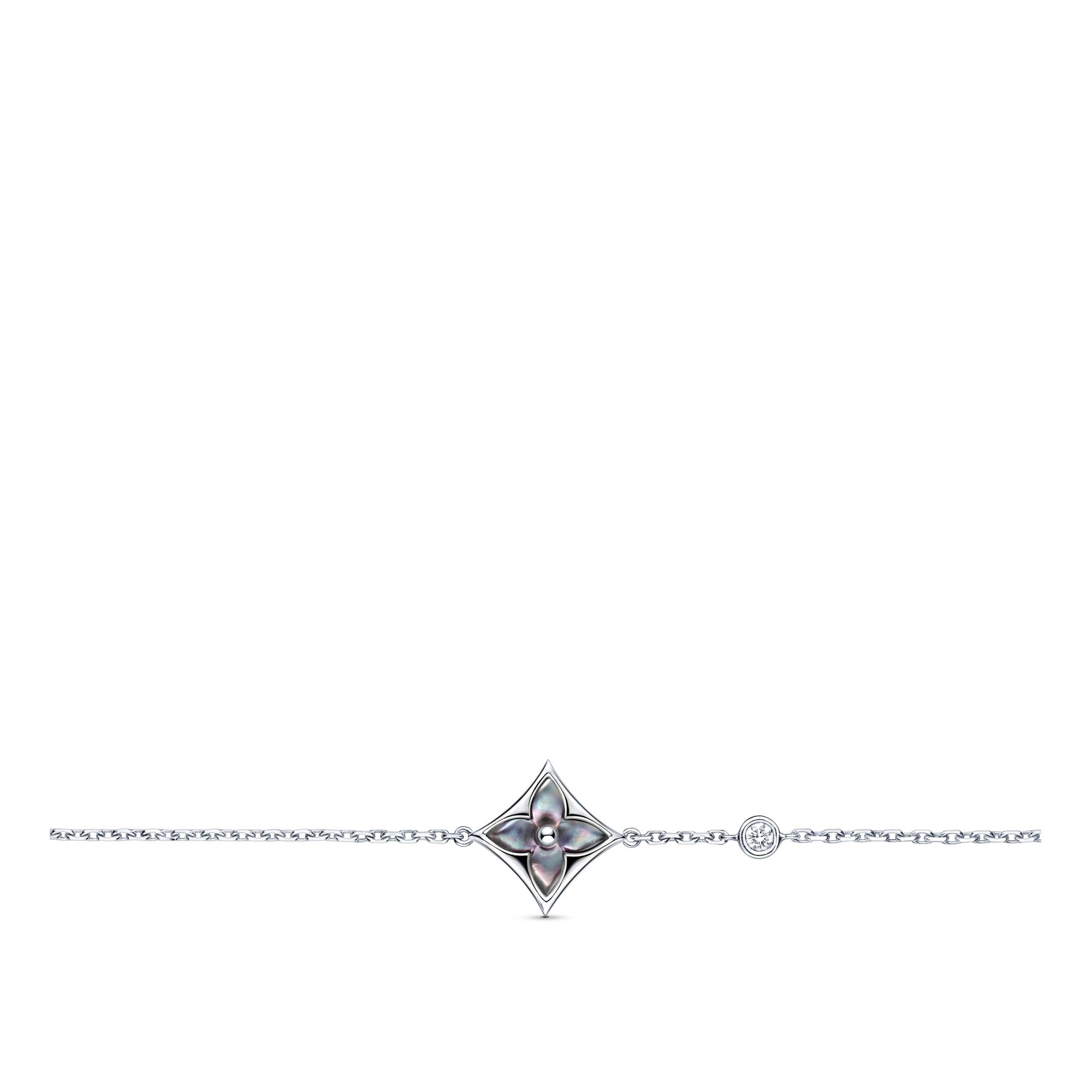 Color Blossom Bb Star Bracelet, White Gold, Grey Mother-Of-Pearl And Diamond - 1