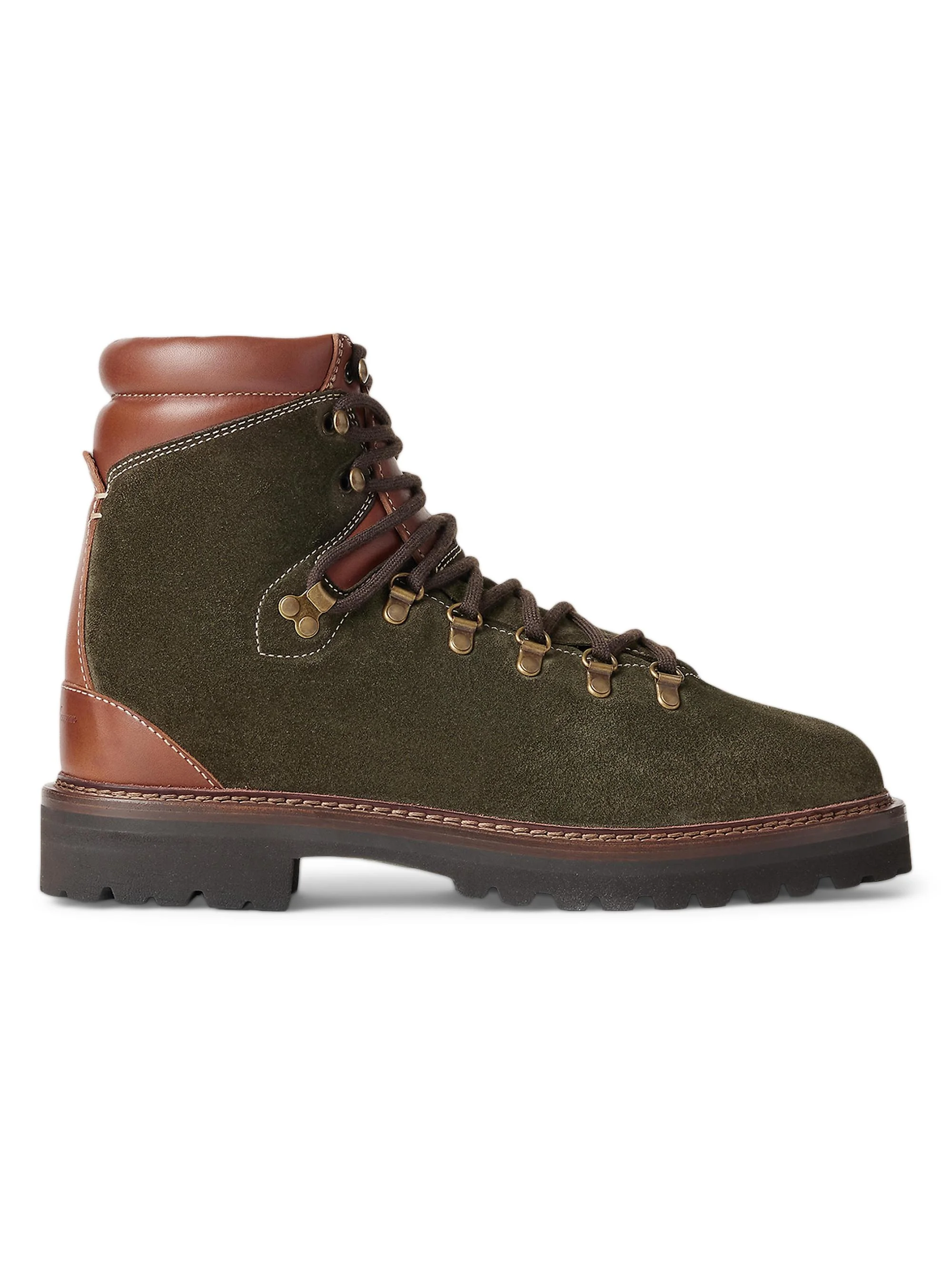 Men's Cortina Suede Hiking-Style Ankle Boots - Thicket Moss - 1