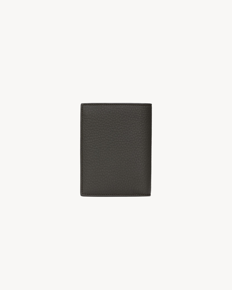 SAINT LAURENT TINY CASSANDRE CREDIT CARD WALLET IN GRAINED LEATHER outlook
