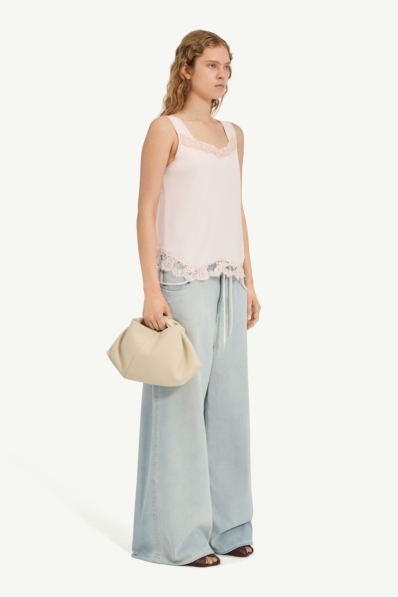 MM6 Maison Margiela Mirrored lace slip top outlook