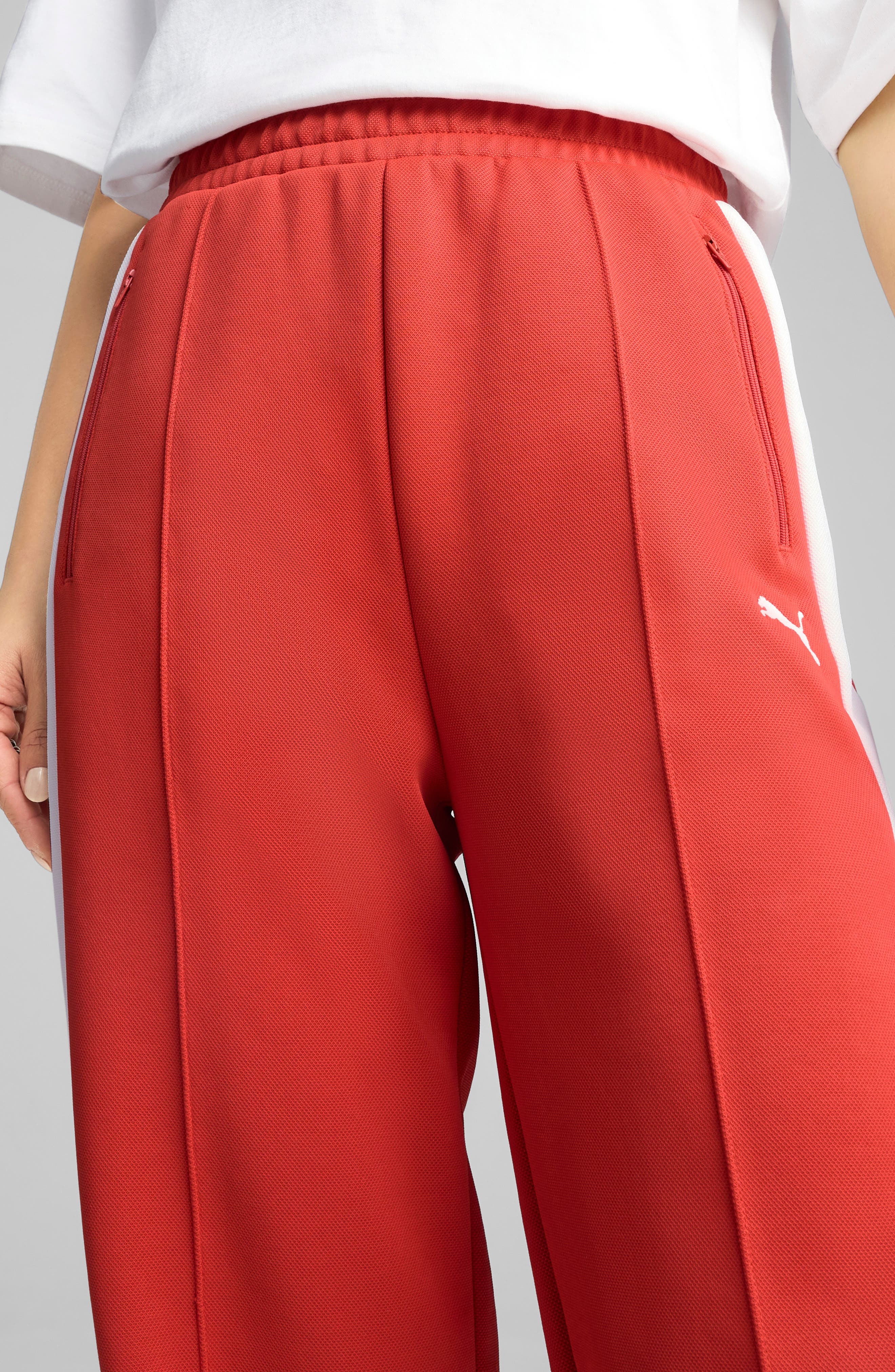 PUMA T7 Always On Straight Leg Track Pants in Red Fire at Nordstrom - 4