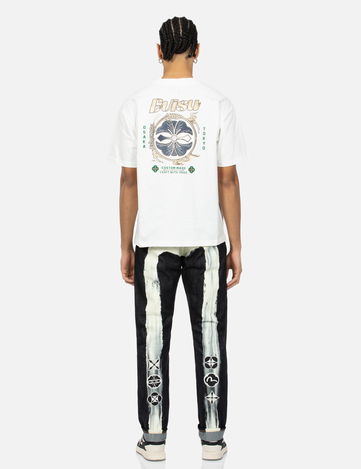 HANAFUDA DARUMA DAICOCK EMBROIDERY CARROT FIT DENIM JEANS #2017 - 5