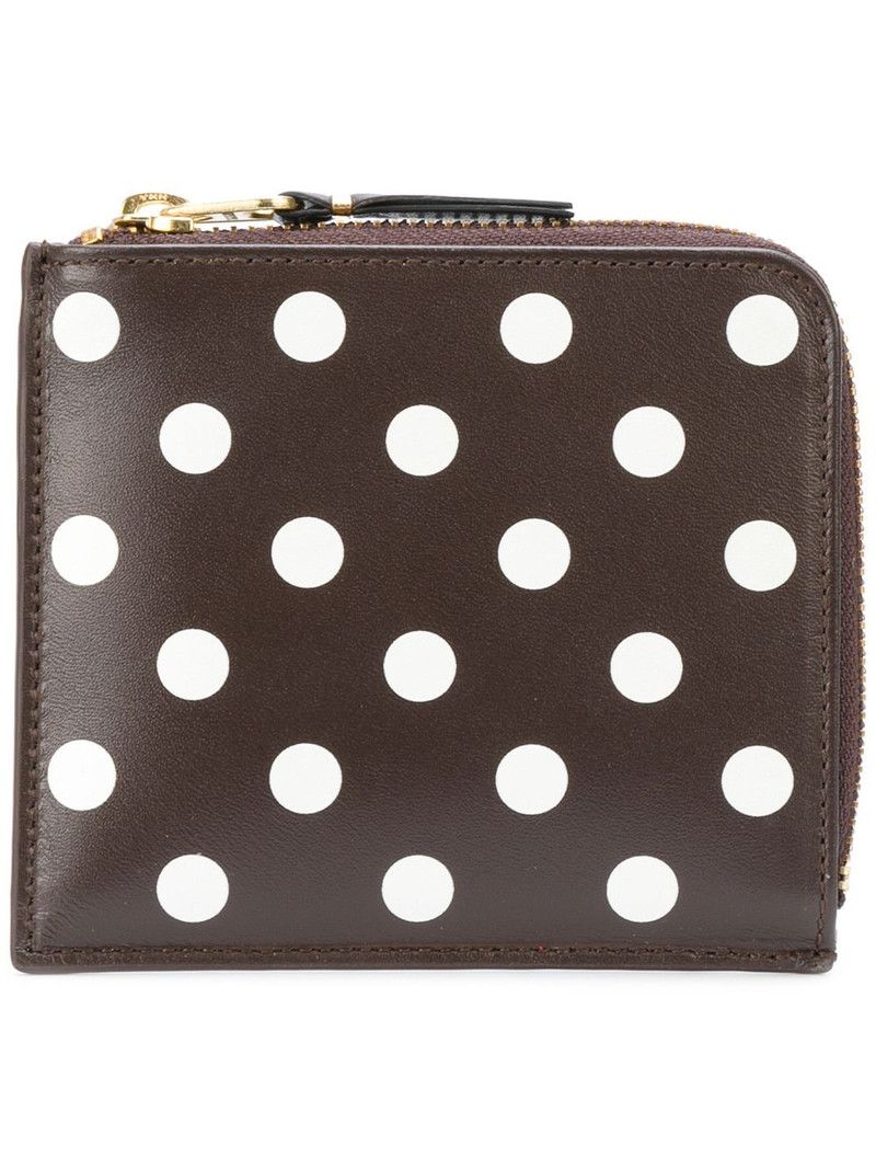 polka dot zipped wallet 1