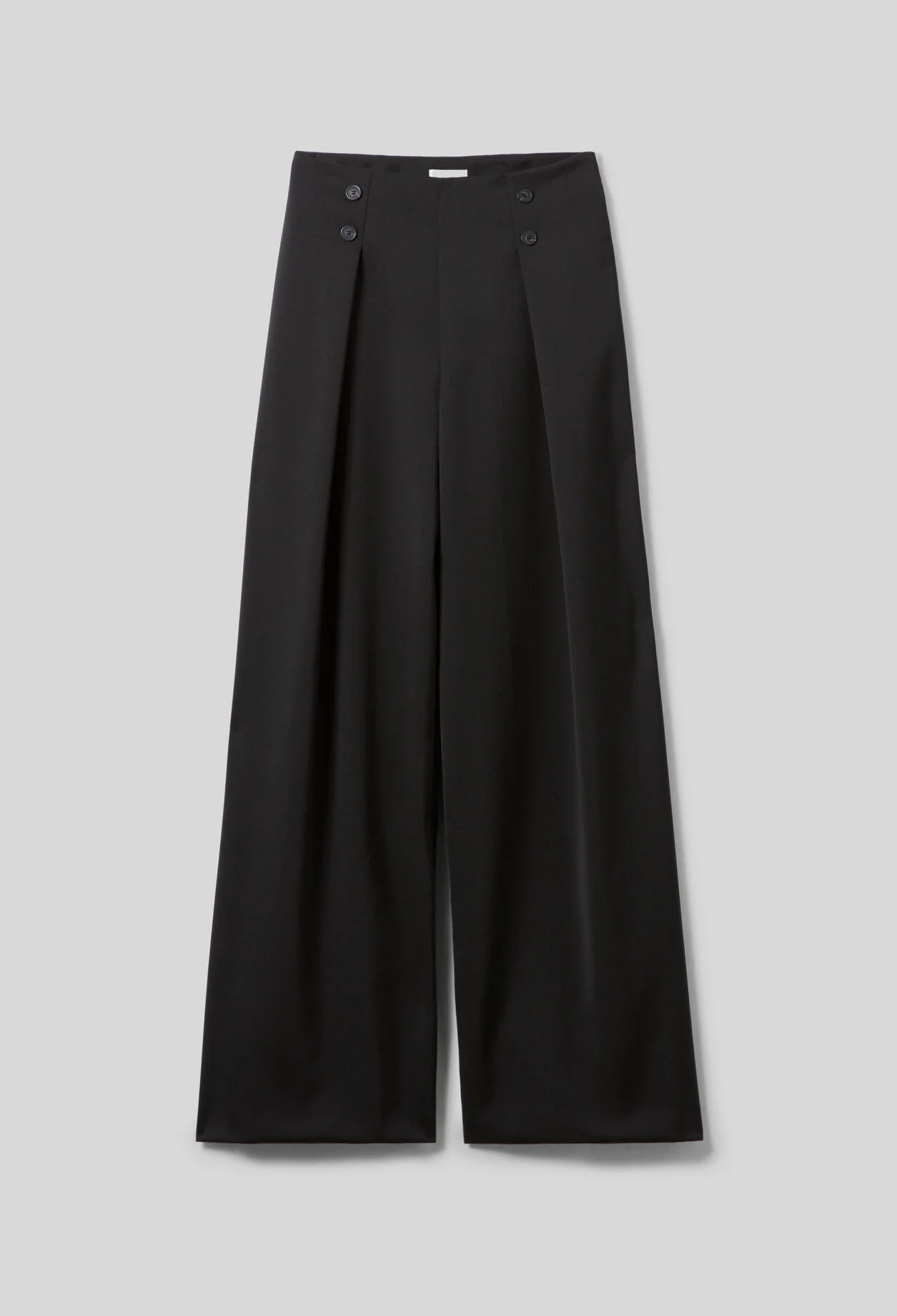WIDE-LEG WOOL-BLEND TROUSERS - 1