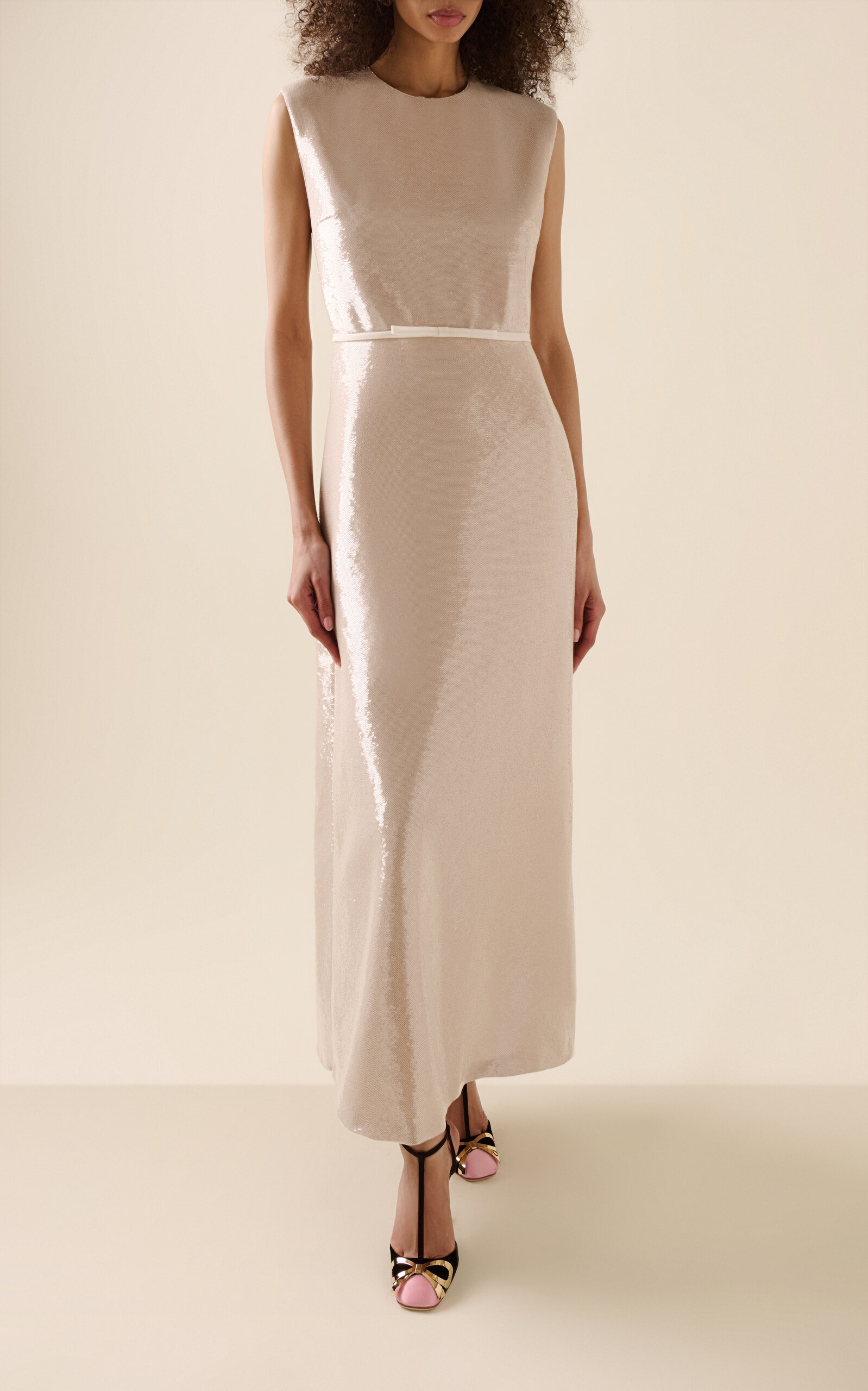 Sleeveless Sequined Maxi Dress neutral - 2