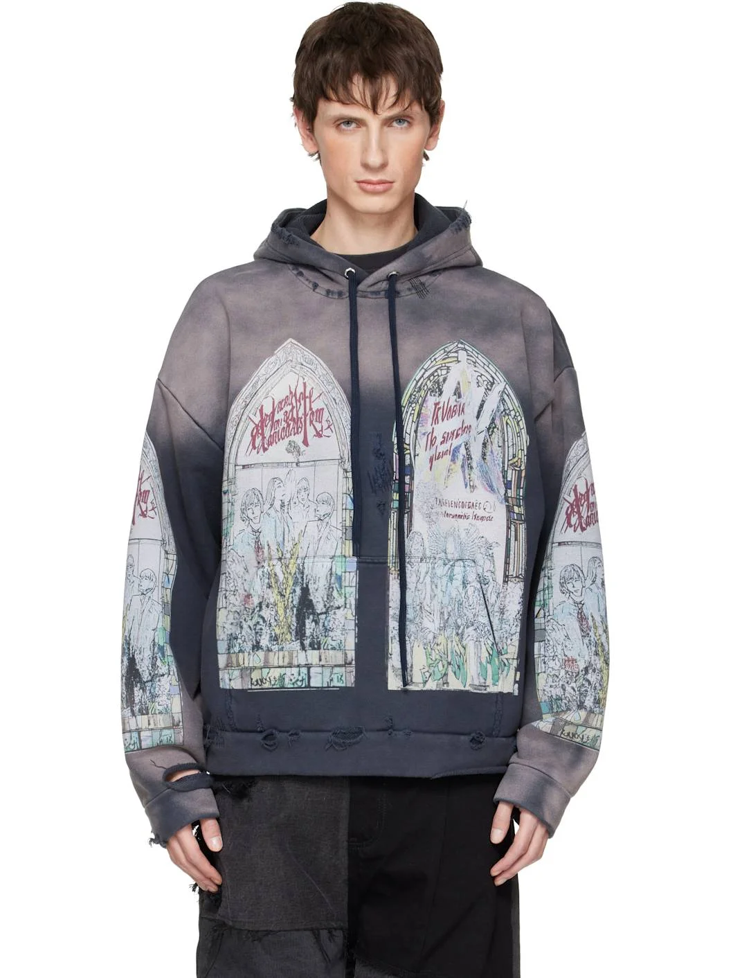 Blue Motley Hoodie - 1