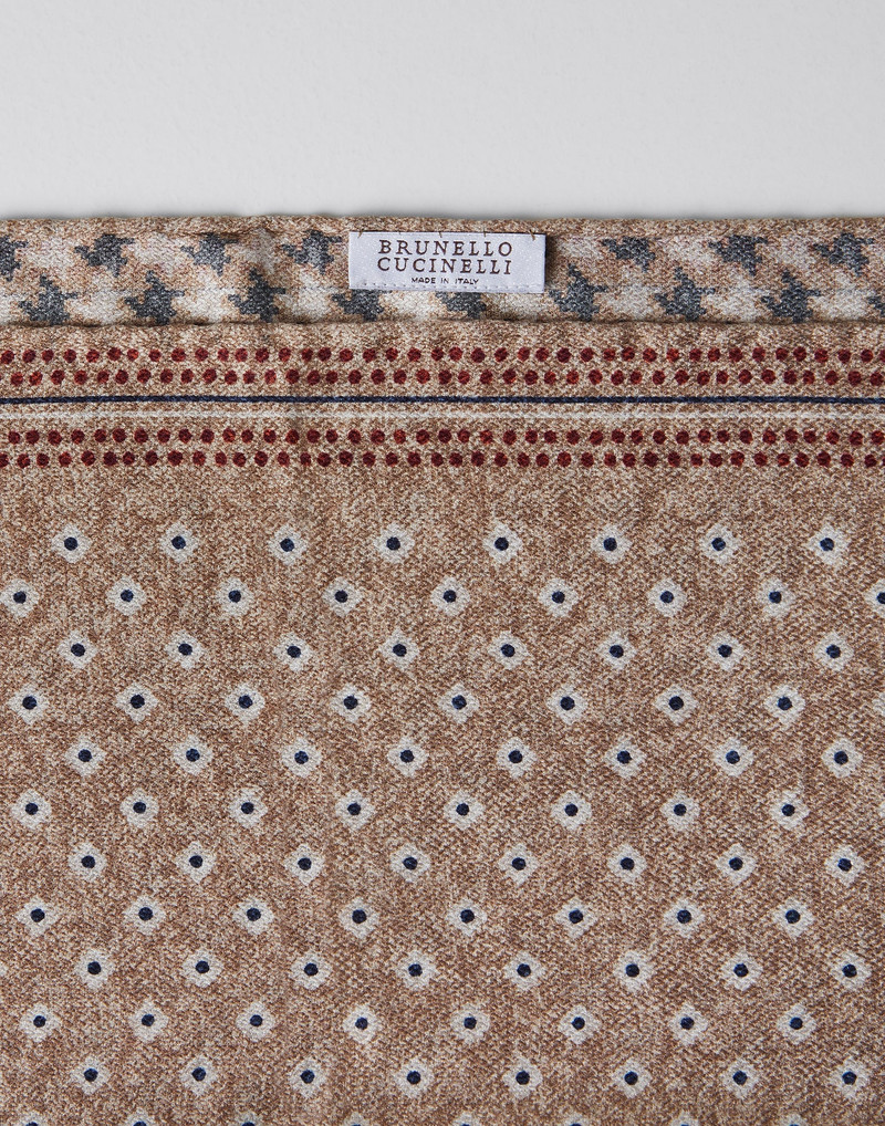 Brunello Cucinelli Double face silk pocket square outlook