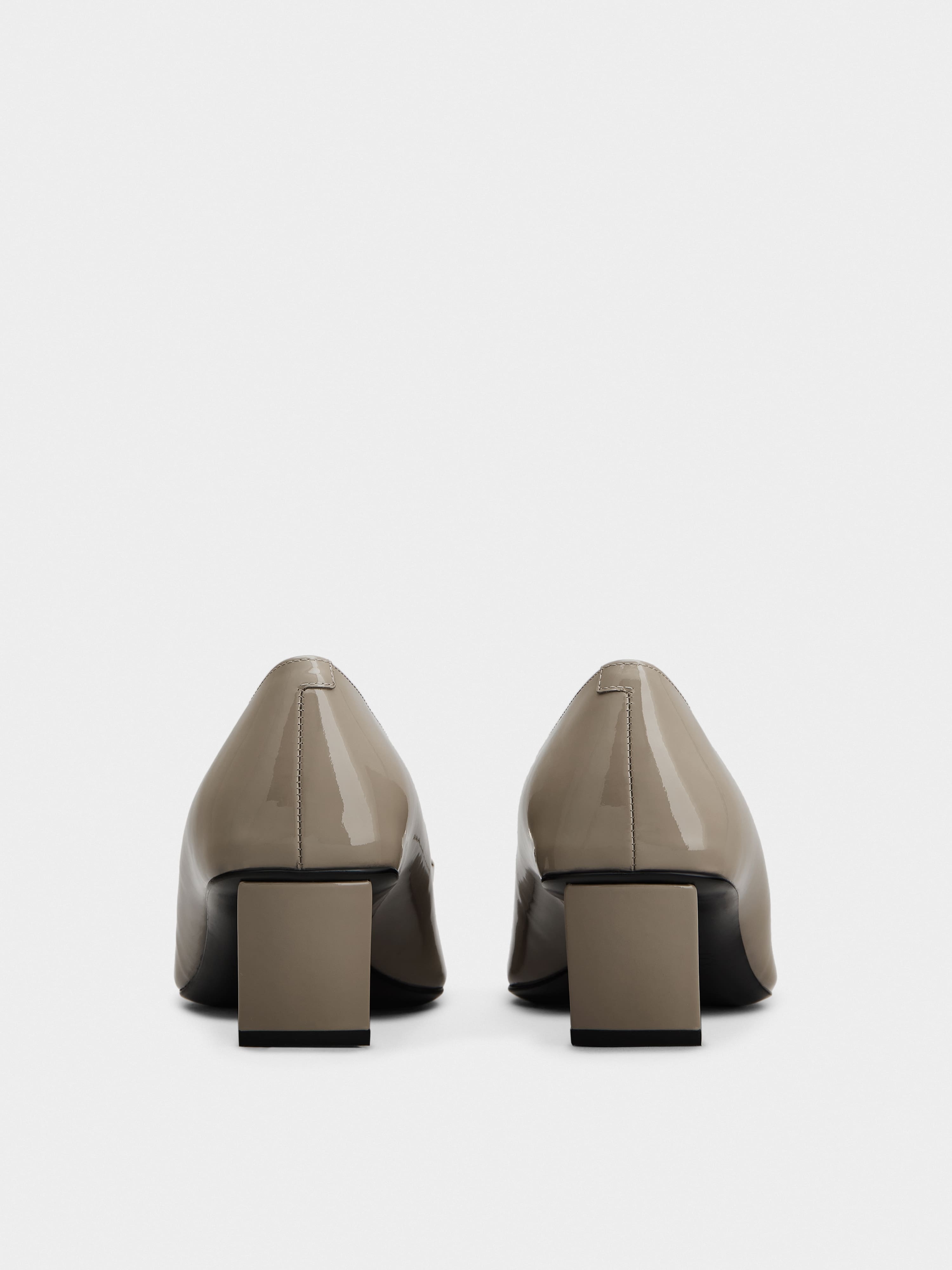 Belle Vivier Metal Buckle Pumps in Patent Leather - 5
