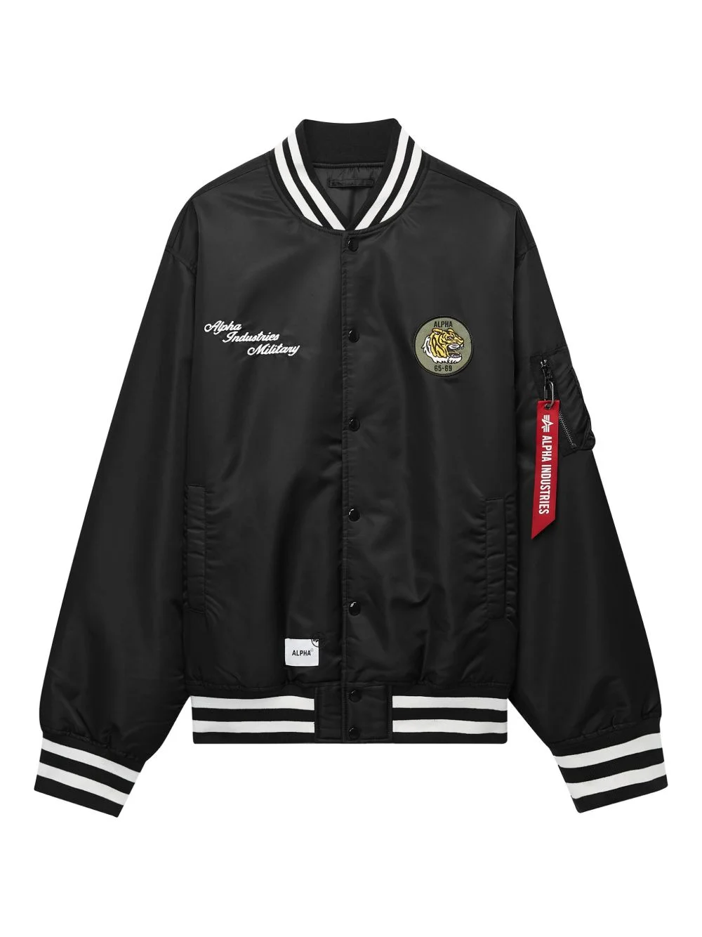 tiger-patch bomber jacket - 1