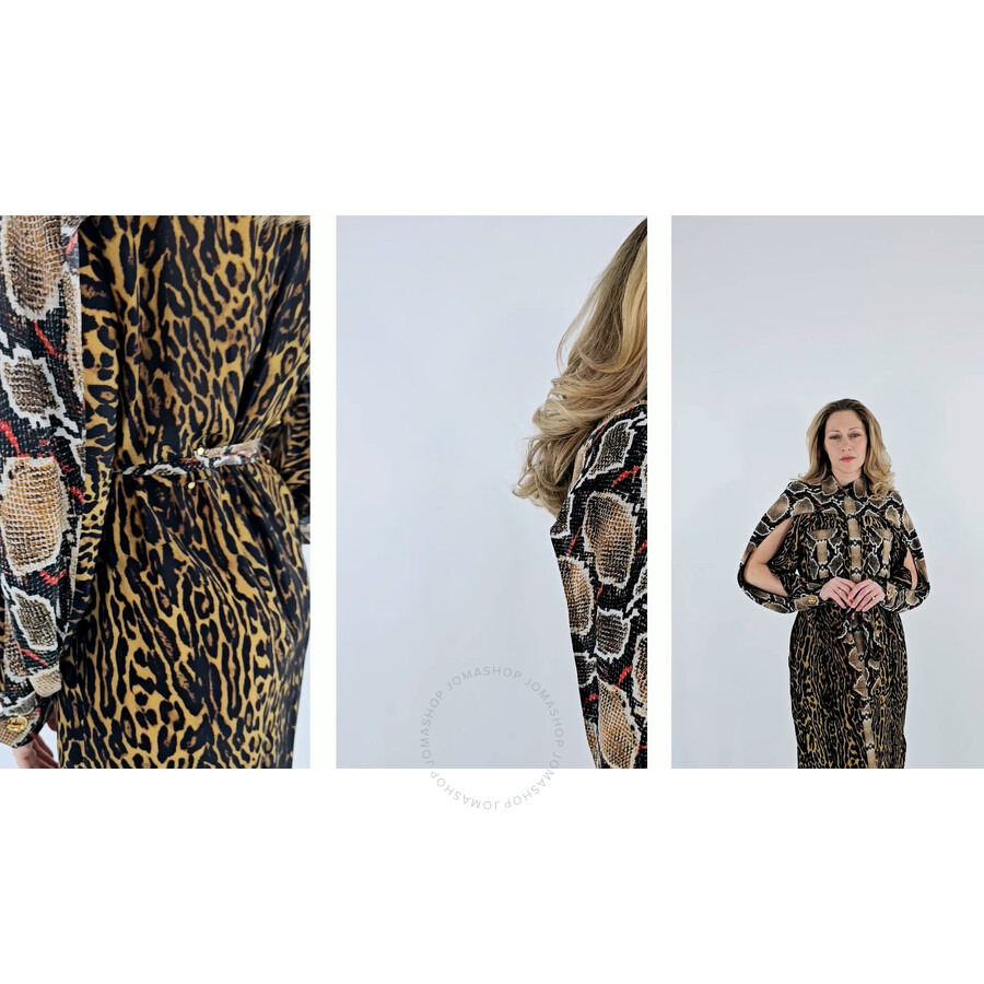 Burberry Ladies Animal Print Shirt-style Dress - 3