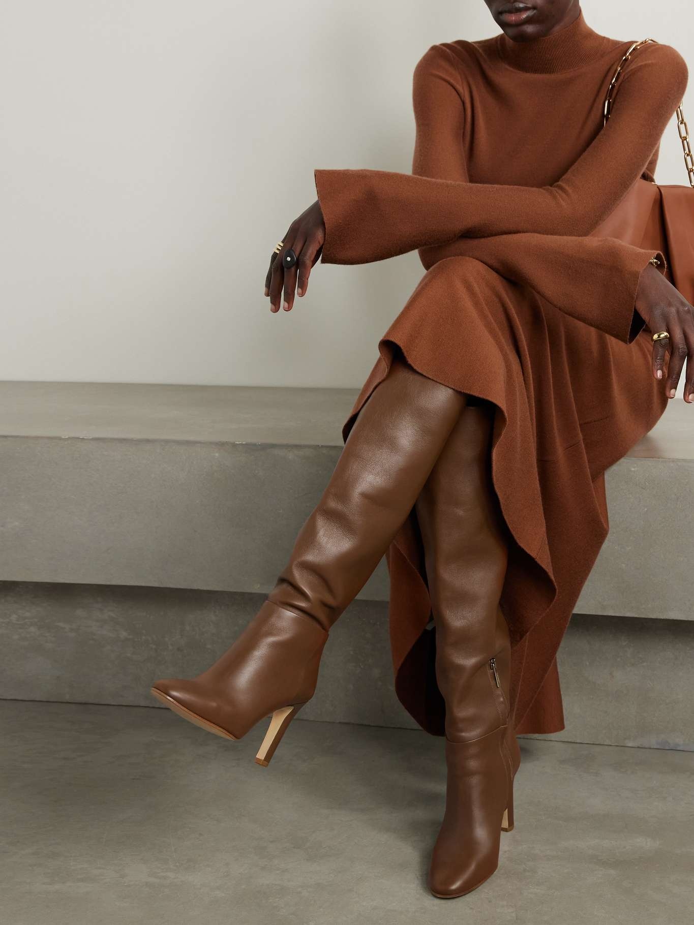 Linda leather over-the-knee boots - 2