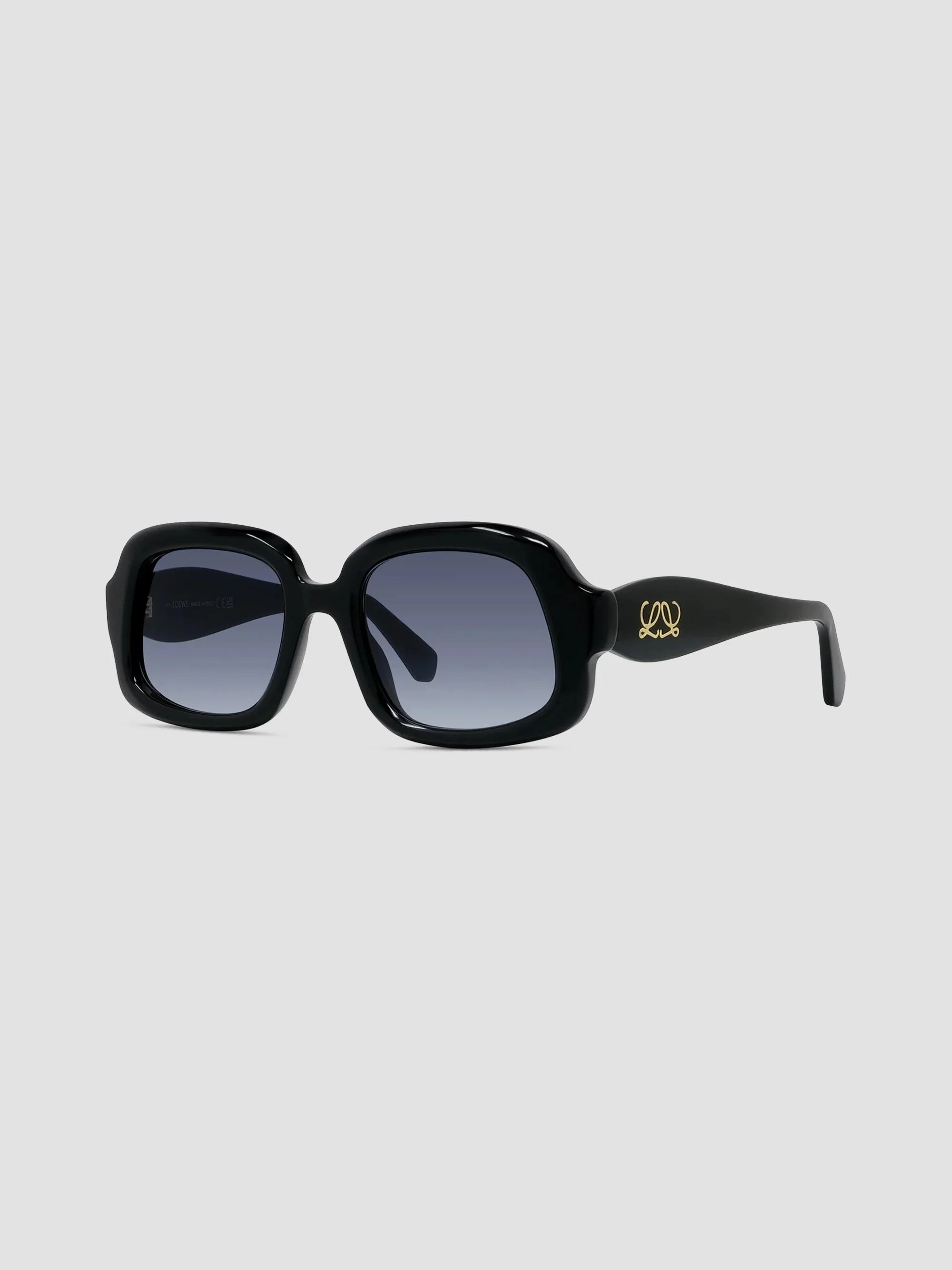 Men's Double L 52MM Geometric Sunglasses - Black Blue - 1