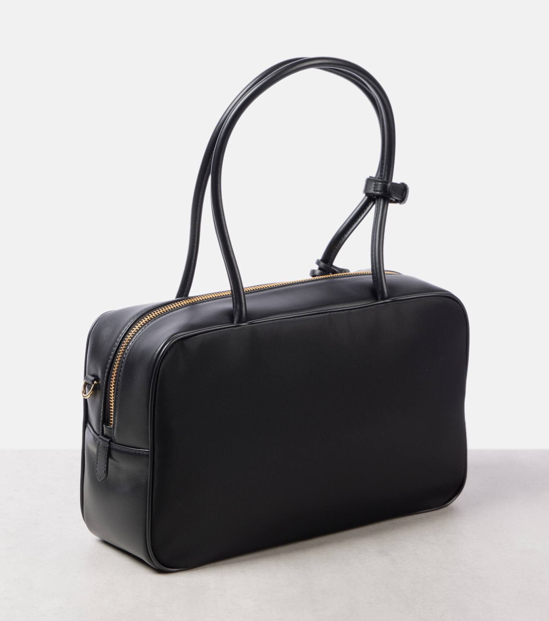 Re-nylon leather shoulder bag - 4