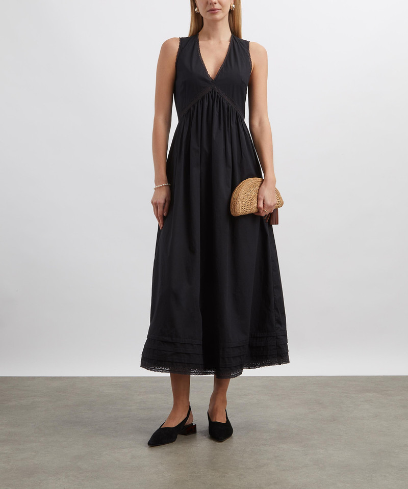 Black Fiora Midi Dress 2