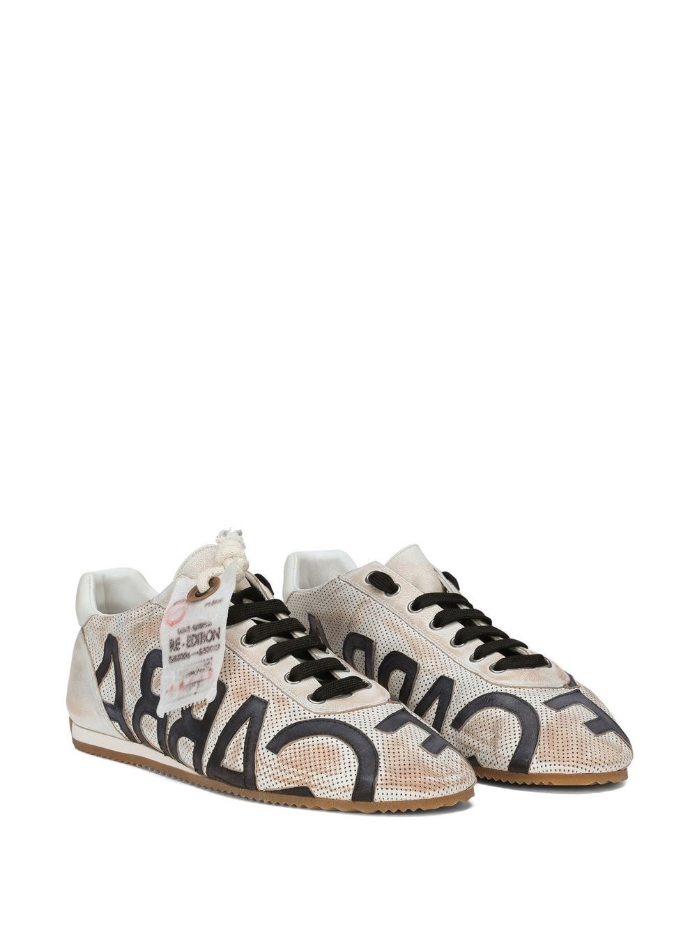 all-over logo print sneakers - 2