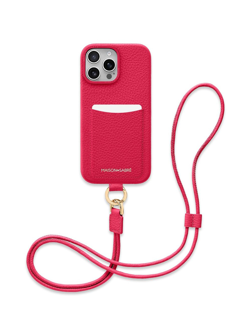 Sling leather iPhone 16 Pro Max phone case 1
