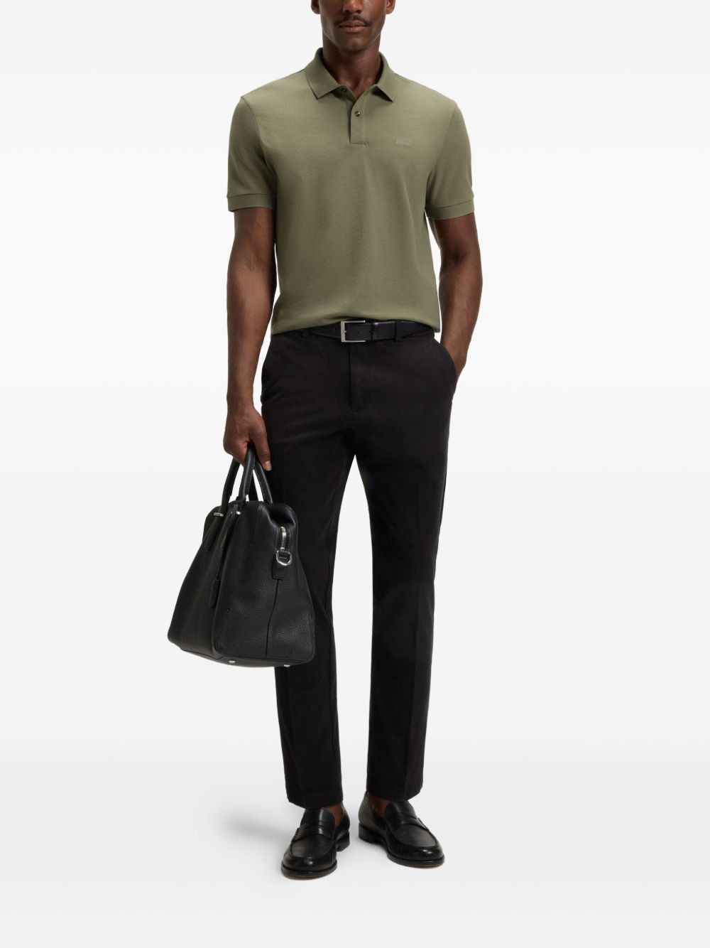 logo-embroidered cotton polo shirt - 2