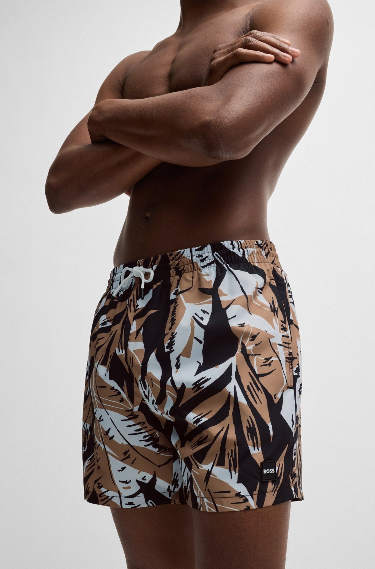 FULLY LINED SWIM SHORTS WITH SEASONAL PRINT - 3