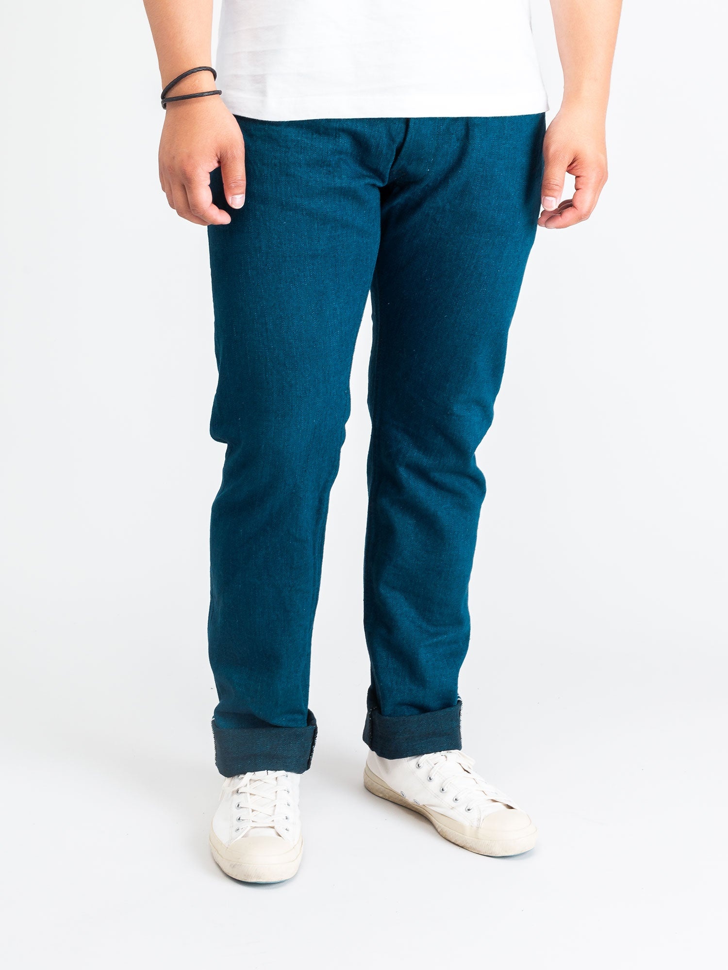 PBO-002-013 "Asagi" 16.5oz Rinsed Selvedge Denim - Slim Tapered Fit - 2