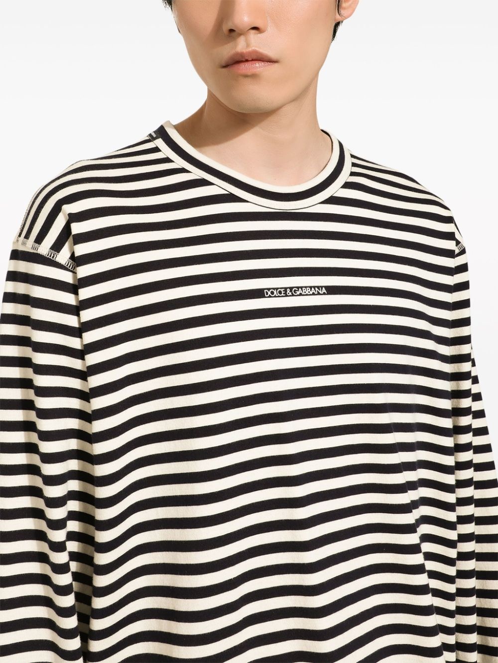 striped cotton T-shirt - 4