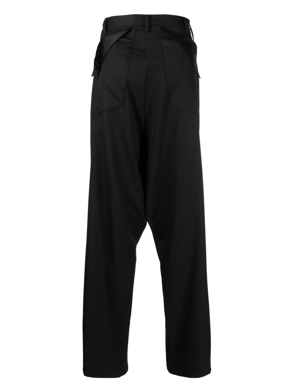 drop-crotch wool trousers - 2