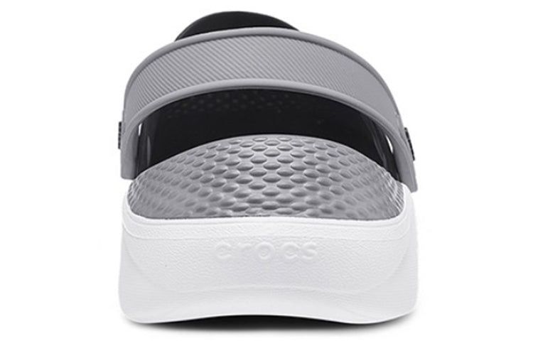 Crocs LiteRide Shoe Sandals Black Smoke Grey Unisex 204592-05M - 5