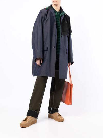 Kolor colour-block panelled oversized coat outlook