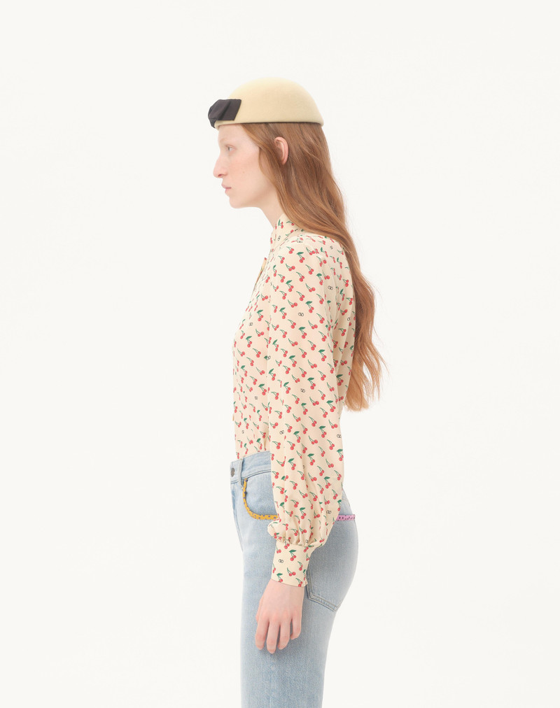 CREPE DE CHINE SHIRT WITH CHERRYFIC PRINT 6