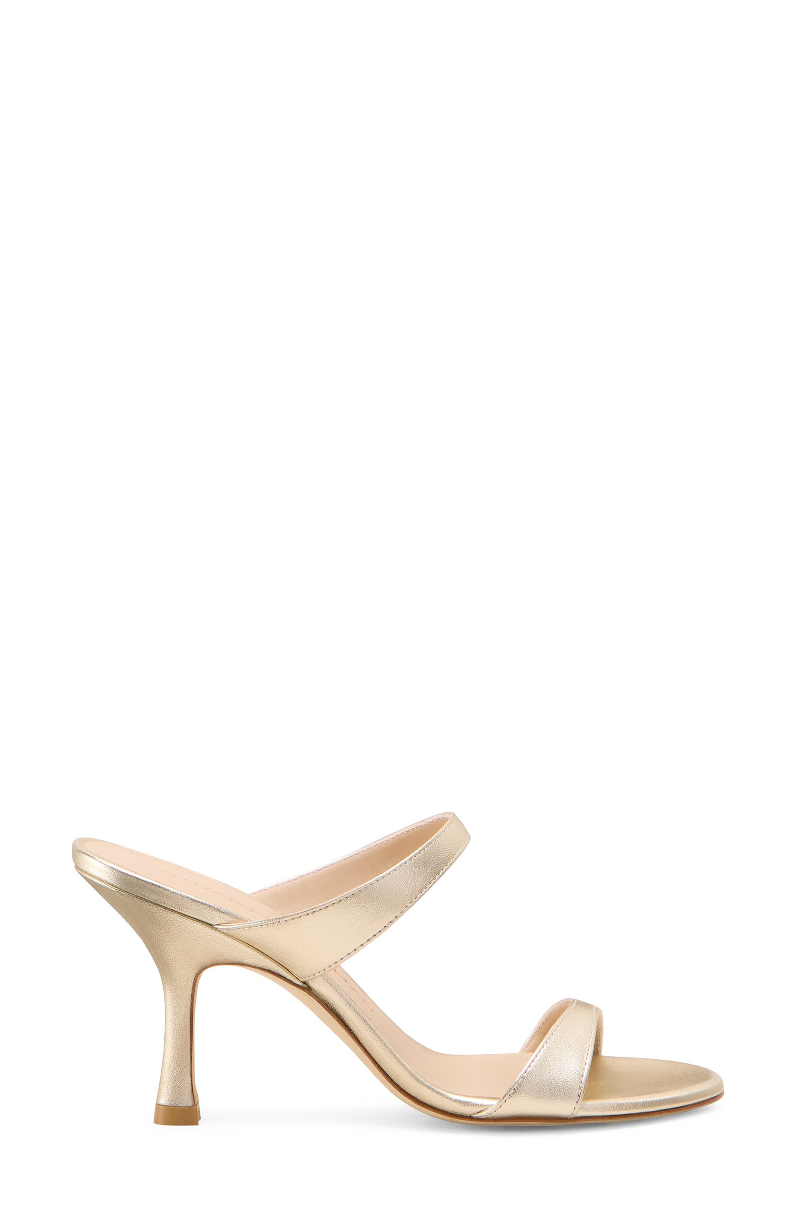 Stuart Weitzman Nudist Sandal in Light Gold at Nordstrom - 3