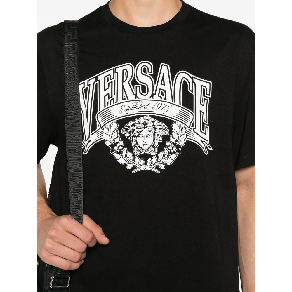 Versace Black T-Shirts & Vests - T-Shirts Men - 2