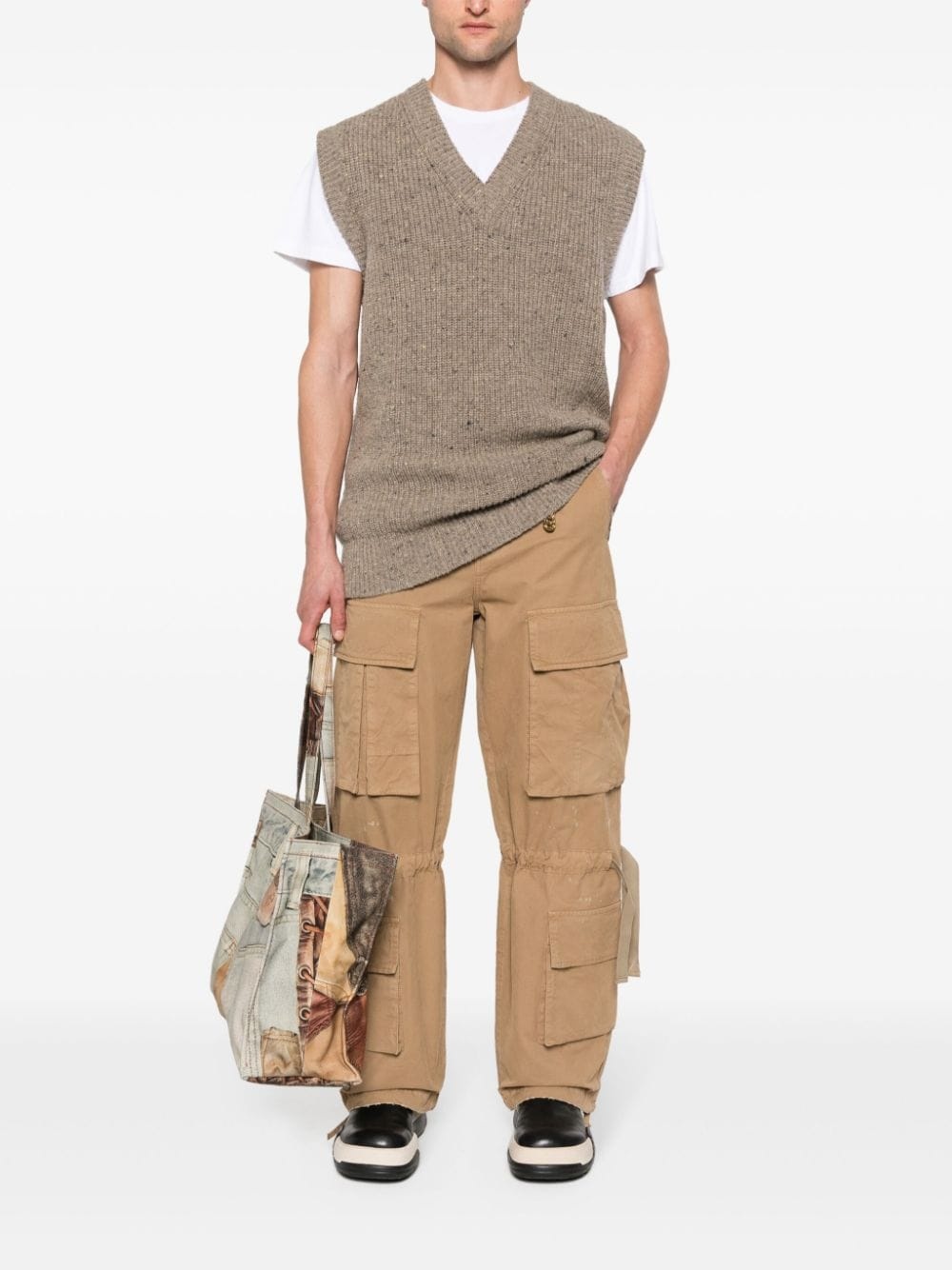 distressed straight-leg trousers - 2