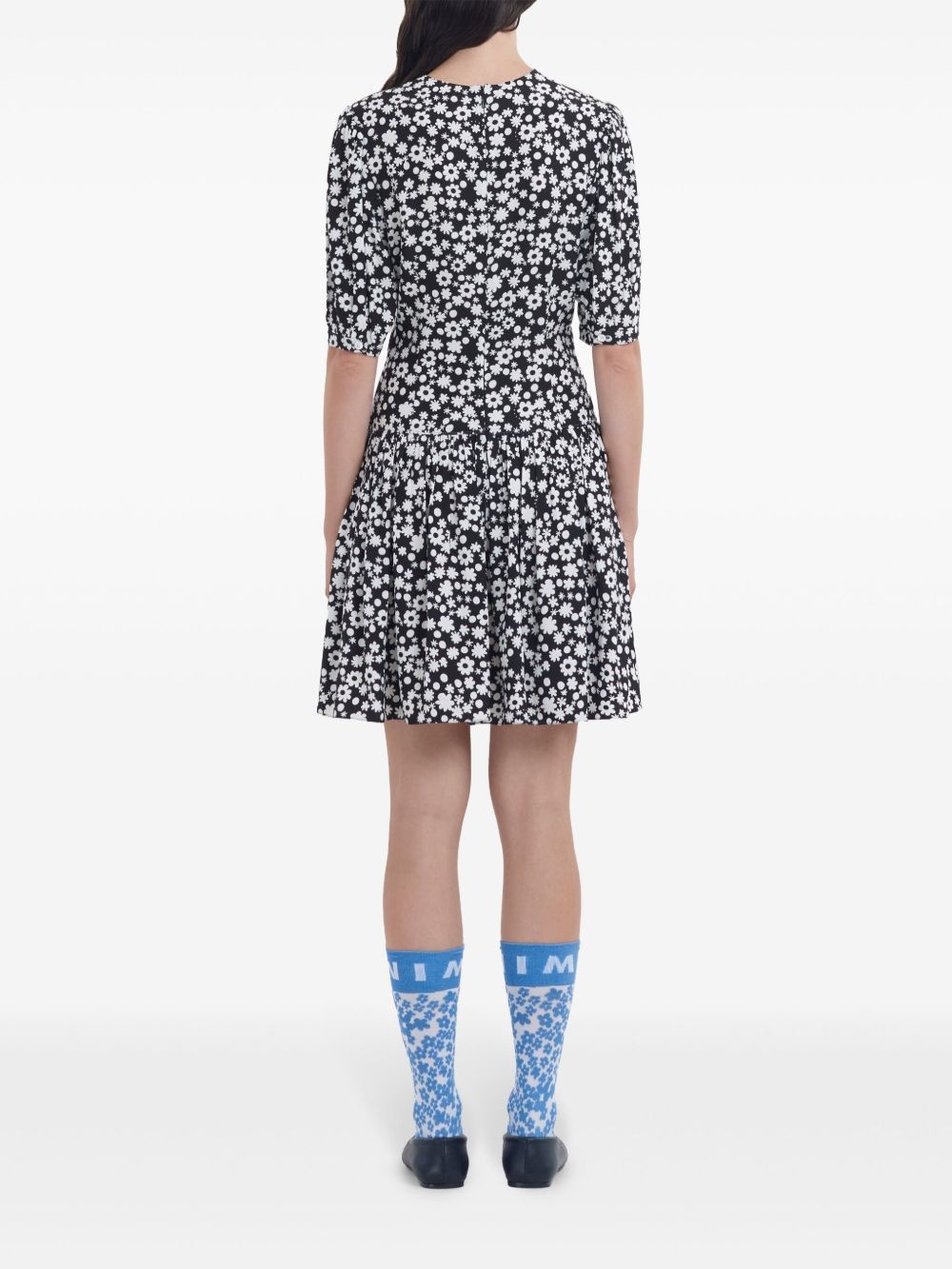 floral-print mini dress - 4